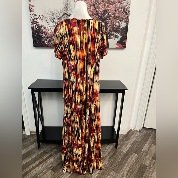 Sami & Jo Women’s Shift Paisley Long Dress Plus  Size 2XL Short Sleeve Pullover - Picture 2 of 10